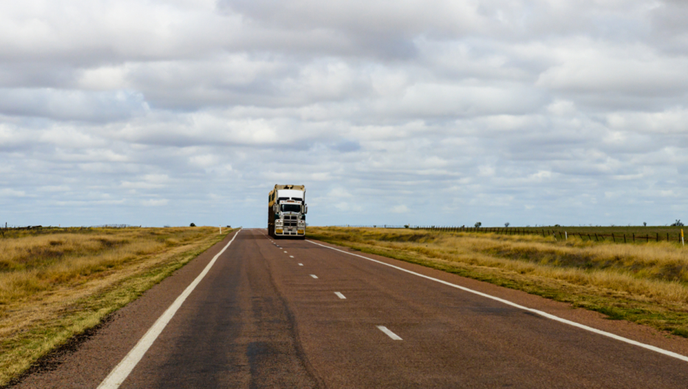 transport truck on the road